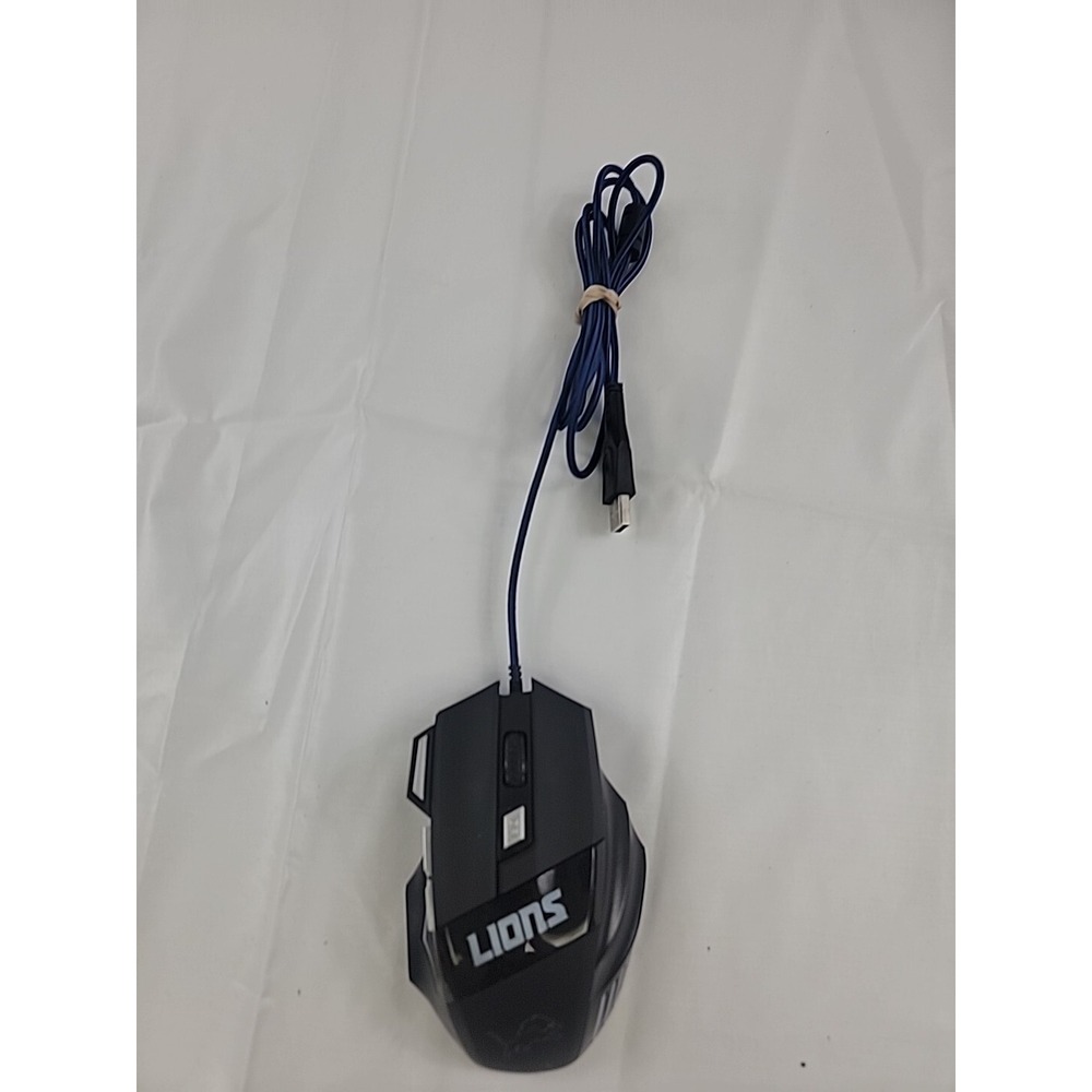 Optical USB Wired Gaming  7 Buttons 7200 DPI Professional Gaming Detroit Lions